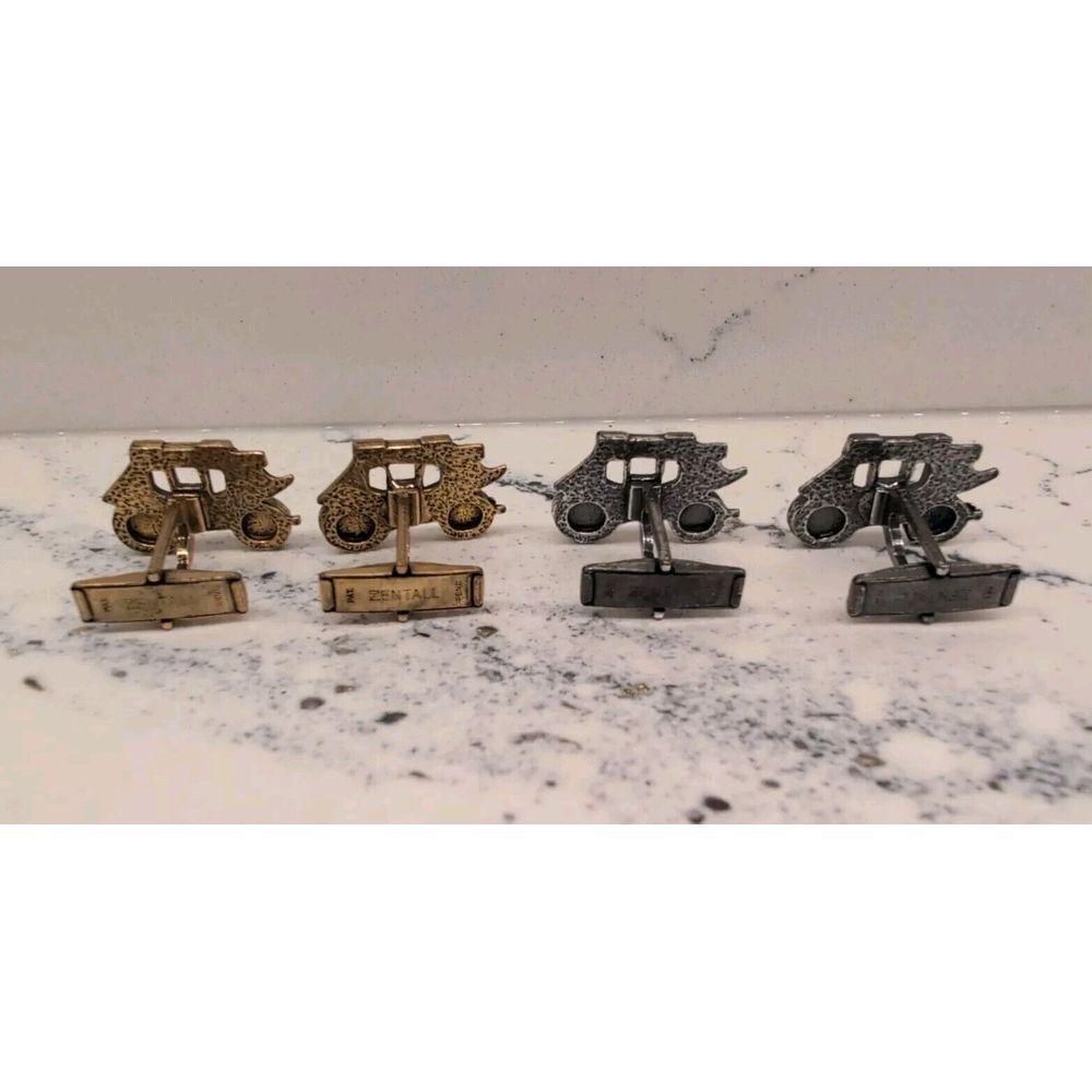 Vintage Zentall Lot Of Two‎ Stagecoach Cufflinks - Picture 2 of 6